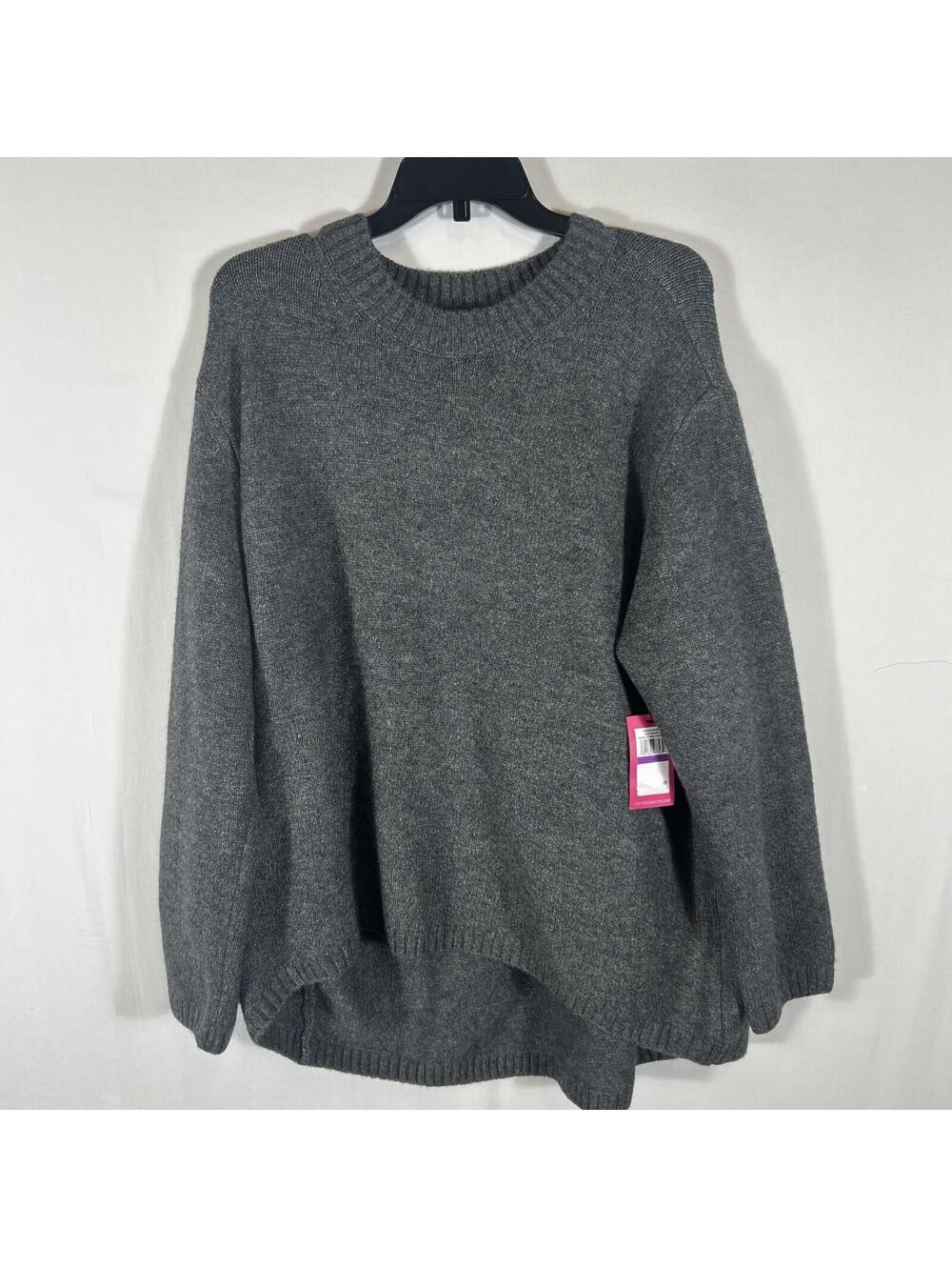 $89 Vince Camuto Plus Size Mock Neck High Low Knit Sweater 2XL Long Sleeve